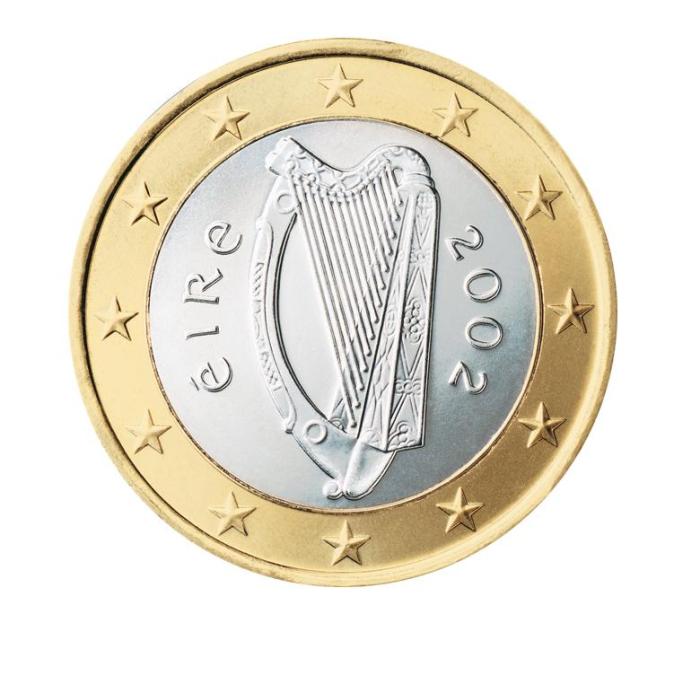 8 Pièce 1 euro Irlande 100 2002