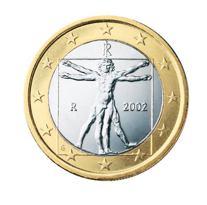 9 Pièce 1 euro Italie IT 100 2002
