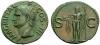 9 Image de dauphin sur une monnaie romaine de Caligula